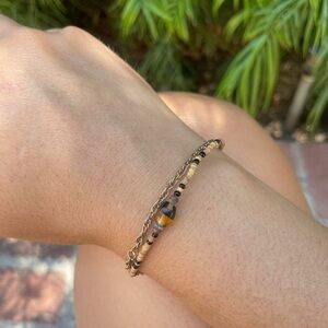Wooden beaded Hawaiian beach bracelet